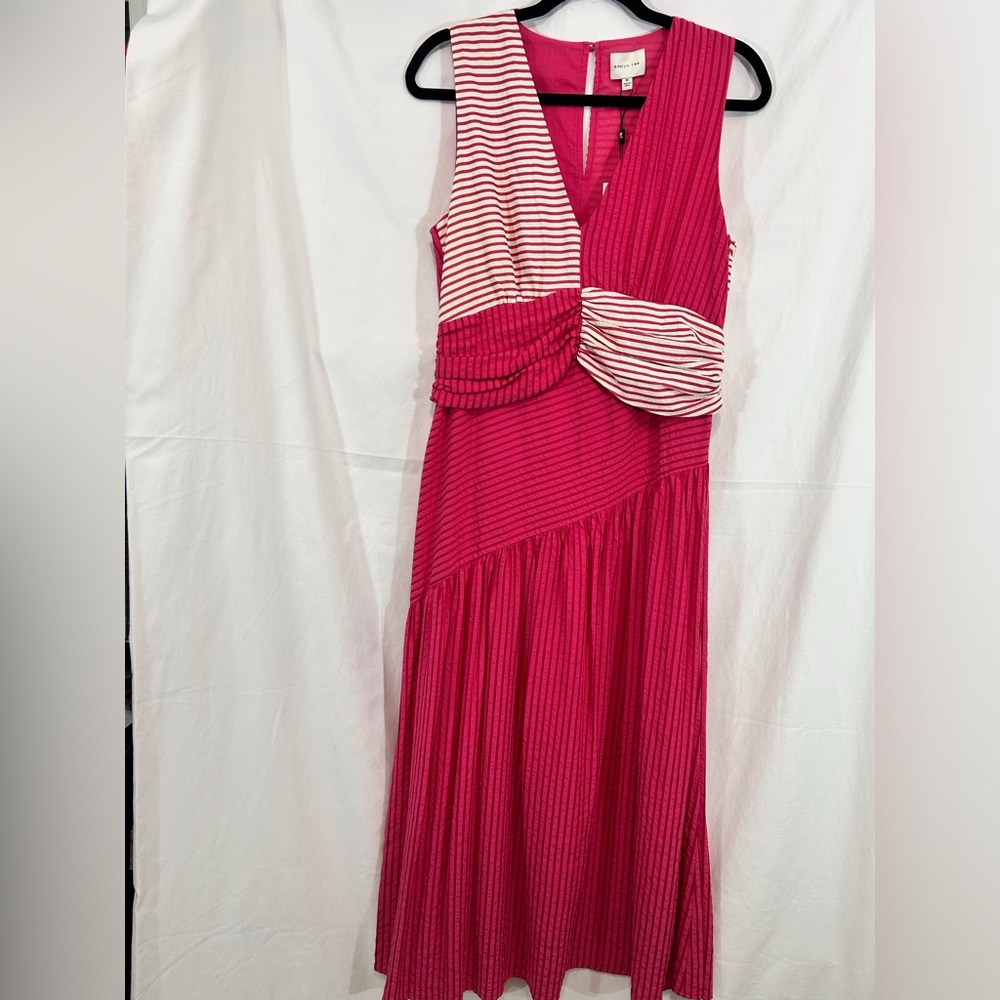 Adelyn Rae Desi Textured Colorblock Striped Dress NWT Size M - Picture 2 of 11